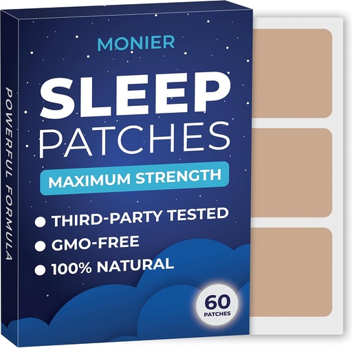 [BRSRAYALB5YAGD32] Sleep Patches for Adults Extra Strength | Easy-to-Apply Sleep Patch with Melatonin & Valerian | Relax & Wake Up Refreshed | Long-Lasting Night Comfort for Men & Women | 60 Patches