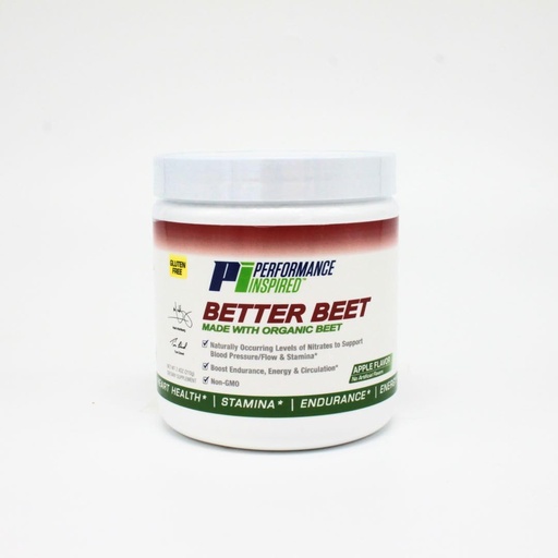 [BRSWGBTQAQARG3L3] PERFORMANCE INSPIRED Nutrition Better Beet Powder – 100% Organic Beet – Boost Nitric Oxide – All-Natural Clean Energy – Boost Endurance – Gluten-Free – Non-GMO – Apple Flavor – 30 Servings