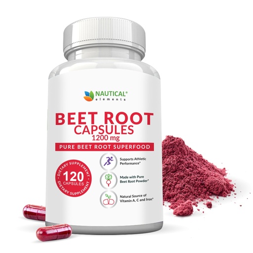 [BRSRAGI3B57BYF3V] Beet Root Capsules - 1200mg Per Serving - 120 Beet Root Powder Capsules - Beetroot Powder Supports Blood Pressure, Athletic Performance, Digestive, Immune System (Pure, Non-GMO & Gluten Free