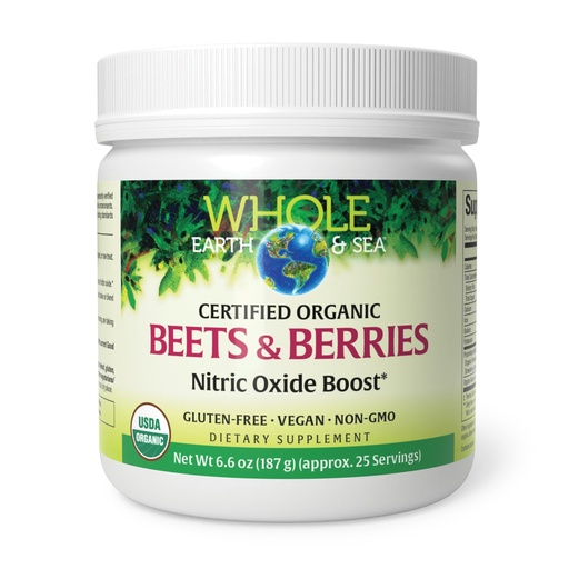[BRSWYAQOCR4AI23O] Whole Earth & Sea from Natural Factors, Beets & Berries Antioxidant Boost with Beets, Acai & More, 6.6 oz Powder