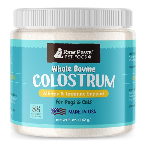 [BRSRMZAOCIDQODL7] Raw Paws Pet Bovine Colostrum for Dogs Allergies & Immune Support (5-Ounce) - Made in USA - Colostrum for Cats - Senior Dog Supplements - Itchy Skin Treatment - All Ages, Sizes & Breeds