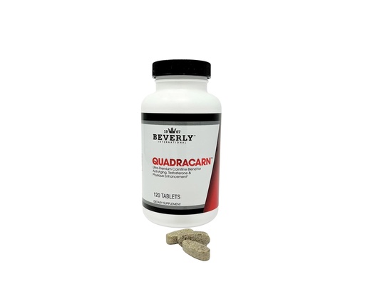[BRSWIYDQCQDRCCYV] Beverly International Quadracarn 4X-Potency, Lab Tested Ultra-Premium Carnitine Blend for Fat Loss, Muscle Definition, Metabolism, Mood, Energy Boost, Anti-Aging, Brain Function. 120 Tablets.