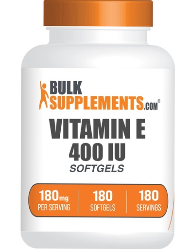 [BRSROFQPBB5AYC3V] BulkSupplements.com Vitamin E 400 IU Softgels - Vitamin E Supplement, as D-Alpha-Tocopherol, Antioxidants - Gluten Free, 1 Softgel per Serving, 180 Count (Pack of 1)