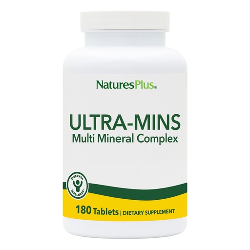 [BRSWIY37BBYRCGD4] NaturesPlus Ultra-Mins - 180 Tablets - Multi Mineral Complex with Calcium, Iron, Magnesium & Zinc - Vegan, Gluten Free - 90 Servings