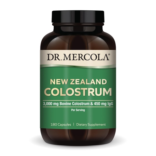 [BRSREYD3CADRSCDO] Dr. Mercola New Zealand Colostrum Supplement, 3,000mg Bovine Colostrum & 450mg Immunoglobulin (IgG), 180 Capsules, Non-GMO