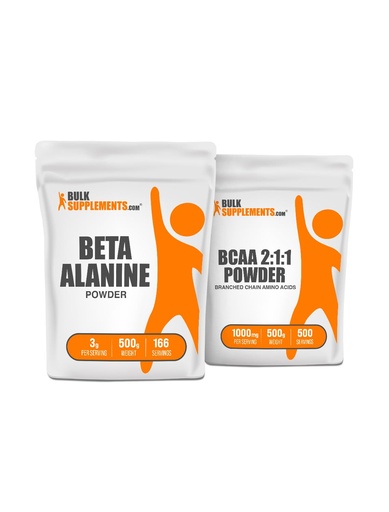 [BRSRAZQLOUHR6CD3] BulkSupplements Beta Alanine 500g + BCAA 2:1:1 500g Bundle