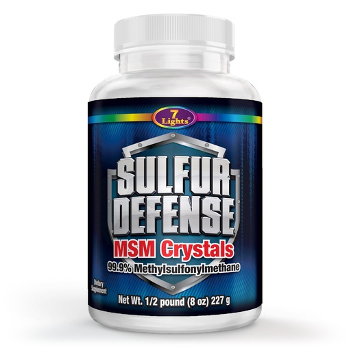 [BRSREYIQDJ5RAHLH] 7 Lights Sulfur Defense Opti-MSM 99.9% Pure MSM Powder | Dietary Supplement for Joints, Skin & Immune Support – Organic Methylsulfonylmethane Crystals, Vegan, Non-GMO, Gluten-Free – Made in USA 8oz
