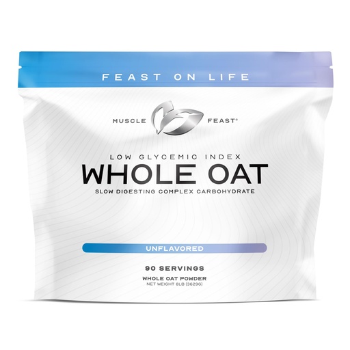 [BRSWI2QYBMMQEFQZ] Muscle Feast Whole Oat Powder All Natural and Complex Carb Oat Fiber - Non-GMO, Vegan Powdered Oats Slow Digesting Carbohydrate Powder - Supports Steady Energy - Unflavored, 8lb