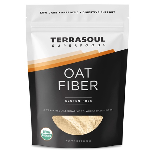 [BRSRABQLDEHQ4CDB] Terrasoul Superfoods Organic Oat Fiber, 12oz | Non-GMO, Gluten-Free