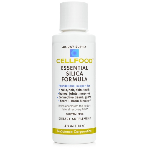 [BRSWIAQQAIAW2DYZ] Cellfood Silica Anti-Aging Formula - 4 fl oz - Supports Healthy Bones, Joints, Hair, Skin, Nails, Teeth & Gums - Easy to Absorb Liquid - Gluten & Thiaminase Free, Non-GMO - 40-Day Supply