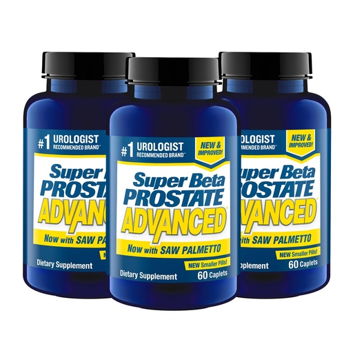 [BRSRACY6AAPGCGYU] SUPER BETA PROSTATE Advanced with Saw Palmetto - Prostate Health Supplements for Men, Bladder & Urinary Support with Beta-sitosterol, Reishi, Saw Palmetto, Vitamin D, Zinc Oxide, Selenium - 180 Count