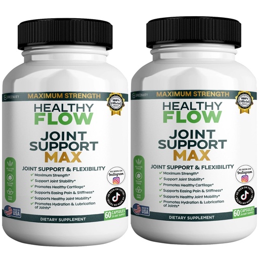 [BRSREH35PMHQA3T7] Healthy Flow Joint Support Max, 1500mg Glucosamine, 60 Capsules, Maximum Strength Joint Support Supplement (2)