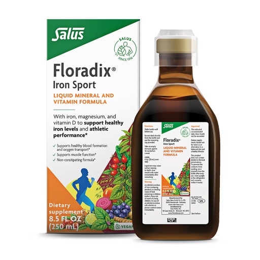 [BRSRMBQOPMHBYHL3] Floradix Iron Sport Liquid Mineral & Vitamin Formula - Daily Nutrition & Energy Support* - Sports Nutrition with Iron, B Vitamins & More - Vegan & Non-GMO - 8.5 fl oz