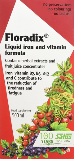 [BRSWIFQKB4NAKYD4] Salus Floradix Liquid Iron Formula 500Ml