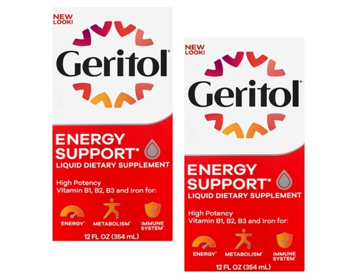 [BRSWKGYIBJ6R6HT6] Geritol Liquid Energy Support B-Vitamins,12 Fl Oz (Pack of 2)