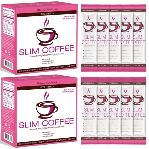 [BRSRECDRCQJQM3L2] Skinny Coffee Green Coffee Bean Extract Powder | USTAR Slim Coffee with 12 Natural Health Blends Gluten-Free Instant Coffee for Energy & Metabolism, 240g (24 Sticks)