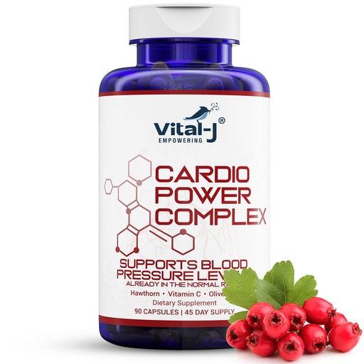 [BRSRGYAEBUFRAAY2] Cardio Power Complex – Premium Blood Pressure Support Supplement with Garlic, Hawthorn, Hibiscus, Olive Leaf - 13 Natural Ingredients – 90 Capsules