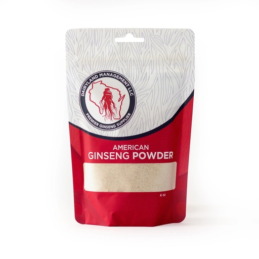 [BRSWGGAPCJ6GAA3Z] Dairyland Concentrated American Ginseng Powder 西洋参 - 4 oz Pack of Wisconsin Ginseng Powder - Non-GMO, Gluten Free - Herbal Supplement for Smoothies, Baking, Tea