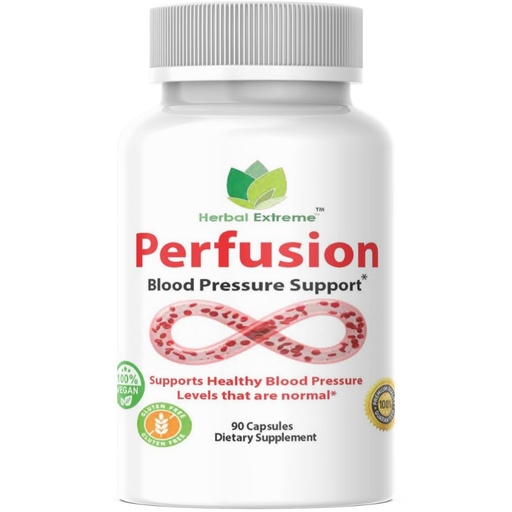 [BRSRAGDQBZ7QEHL6] Perfusion 90 Capsules, Hawthorn Berry Extract, Hibiscus Flower Extract, Magnesium, Reishi Mushroom