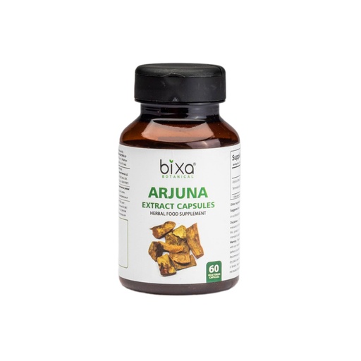 [BRSWKHAKCJYRSDQ2] bixa BOTANICAL Arjuna (Terminalia Arjuna) | Ayurvedic Natural Herbal Supplement | Superfood. (60 Count (Pack of 1), Arjuna Extract Capsules)