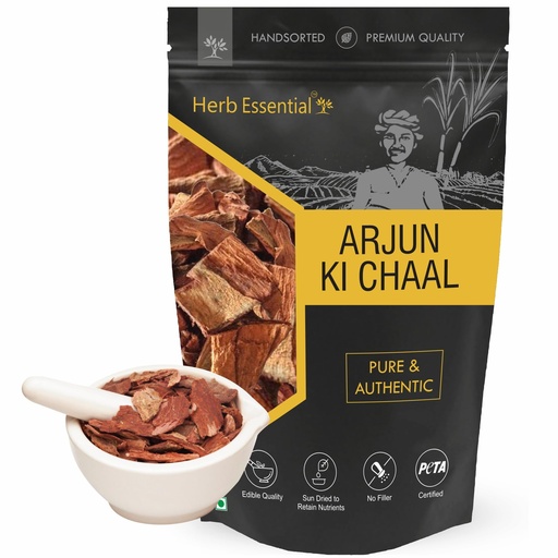 [BRSRO2QHCNYWGALZ] Herb Essential Arjun ki Chaal 400g, Terminalia Arjuna Bark, Sun Dried