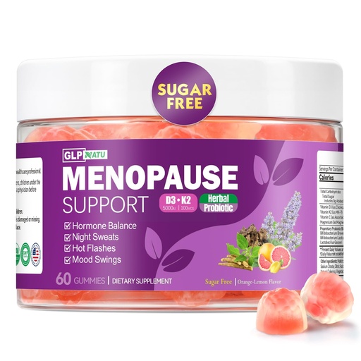 [BRSRACD7BB6QYFLJ] Menopause Supplements Sugar-Free Gummies, Hormone Balance for Women with Herbs Complex & Vitamin D3 K2 & Probiotic, Menopause Relief for Hot Flashes, Night Sweats, Mood Swings (60 Gummies)1