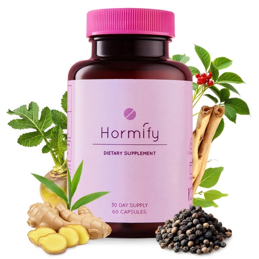 [BRSRACYCOQGRO3LJ] Hormify Hormone Balance for Women - Hormonal Balance Supplement for Menopause & Perimenopause, Supports Hormonal Weight Management, Mood, Bloating & Energy - Natural Menopause Supplement, 60 Capsules