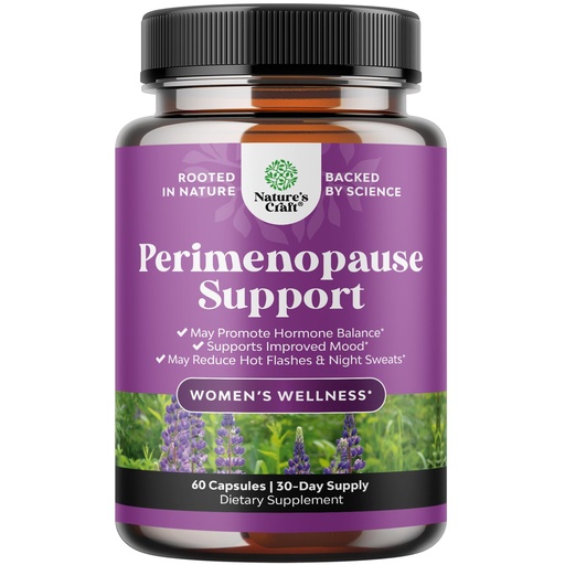 [BRSROEL4DF5REFL7] Complete Perimenopause Supplement for Women - Multibenefit Menopause Ease for Women with Maca Root Vitex Berry & Black Cohosh for Hot Flashes Night Sweats Hormone Balance and Mood Support - 60 Count
