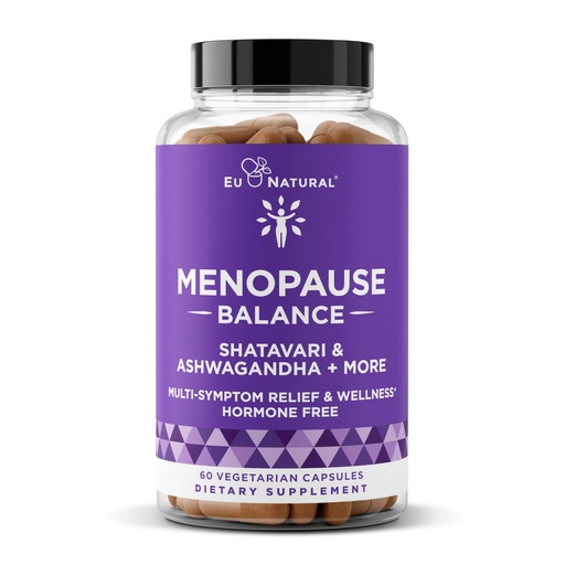 [BRSREYIOAB6QGHTD] Premium Menopause Supplement for Women - Menopause Balance with Shatavari, Ashwagandha, L-Theanine & Holy Basil - Holistic Multi-Symptom Menopause Support & Hot Flash Relief - 60 Vegetarian Capsules