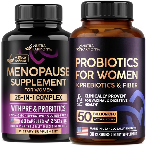 [BRSREC32CB6QA3LG] NUTRAHARMONY Menopause Support & Probiotics for Women Capsules