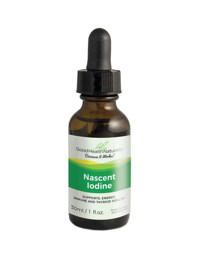 [BRSWG2YNCUPG2HI7] Nascent Iodine, Supports Energy, Immune and Thyroid Health, 30ml - Good Health Naturally