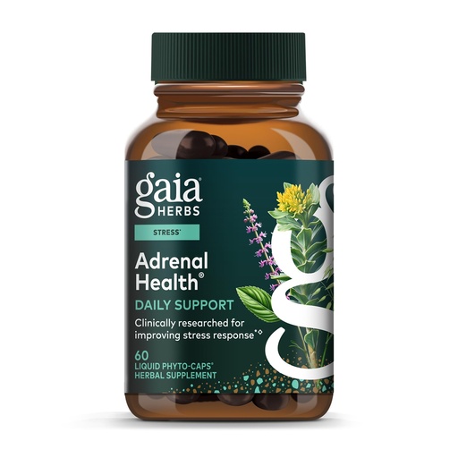 [BRSWIYL7C4ARSET6] Gaia Herbs Adrenal Health Daily Support - Herbal Supplement with Ashwagandha, Holy Basil & Schisandra - Help Maintain Healthy Energy & Stress Levels* - 60 Vegan Liquid Phyto-Caps (30 Servings)