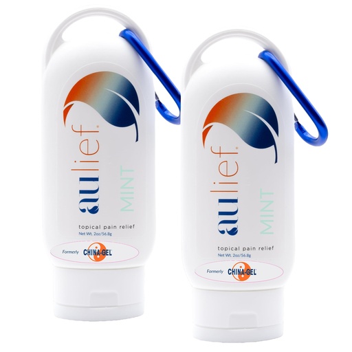 [BRSWI2Y7B4NAI3QZ] China-Gel Aulief Pain Relief Cream Arthritis & Muscle Rub for Sore Muscles & Joint Pain, Neck, Knee & Back Aches, Premium Mint Green Topical Gel, 2 oz Travel Tottle (2-Pack)