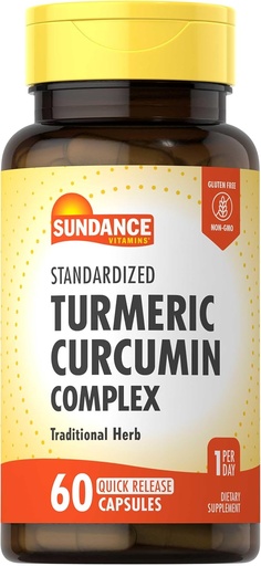 [BRSWKYYHB4DBMDTA] Sundance Turmeric Curcumin Complex | 60 Quick Release Capsules | Traditional Herbal Supplement | Non-GMO and Gluten Free Formula