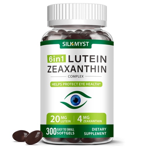 [BRSREAQRA57QKFYU] Lutein and Zeaxanthin Supplement - Eye Vitamins 300 Softgels, 20mg Lutein & 4mg Zeaxanthin with Vitamins C, E, Zinc, Copper for Blue Light Protection, Eye Health Support, 10 Months Supply