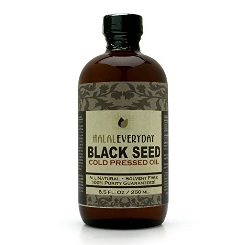 [BRSWKHYPAB5RWHTC] 8 oz Pure Black Seed Oil - Cold Pressed in The USA from Imported Black Seed (Nigella Sativa) - Ships in an Amber Glass Bottle - Non GMO Vegan - Halal