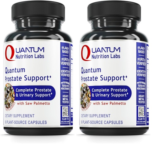 [BRSRGFI7BYPGYCI2] Quantum Nutrition Labs Prostate Support - Prostate Supplements for Men, Prostate Health Formula, Natural Supplement with Organic Saw Palmetto - 90 Vegetarian Capsules (Pack of 2)