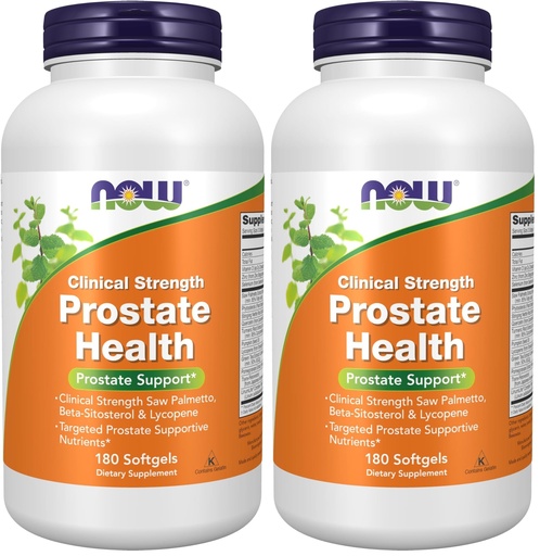 [BRSRGGQNOIJQ4H3P] NOW Foods Supplements, Prostate Health, Clinical Strength Saw Palmetto, Beta-Sitosterol & Lycopene, 180 Softgels,(Pack of 2)