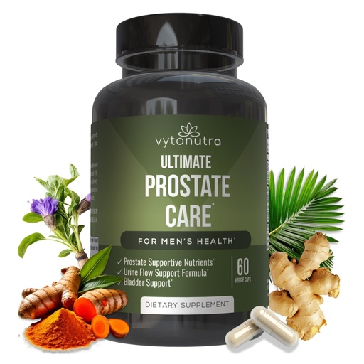 [BRSREYD2OJ5RO3AV] Ultimate Prostate Supplement for Men – Vegan Saw Palmetto, Nettle Root, Pygeum, Turmeric, Zinc, Vitamin D3 – Supports Healthy Prostate Function & Urinary Health – 60 Capsules (Pack of 1)