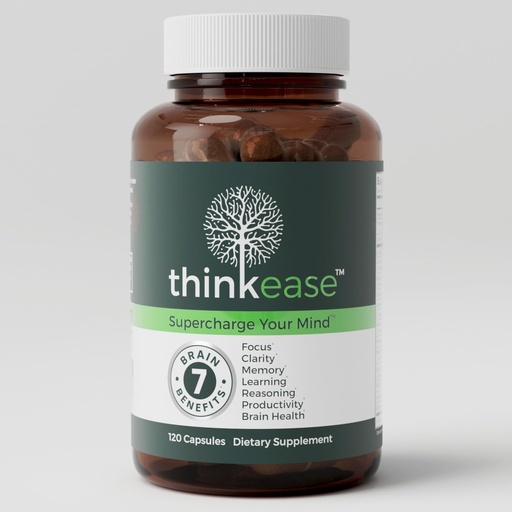 [BRSRACYPOEBQI3TH] Brain Supplement (120 Capsules) | Memory, Mental Clarity, Focus, Cognitive Performance | Nootropic Supplement with L-Theanine, Acetyl L-Carnitine, Phosphatidylserine, Lion's Mane & More