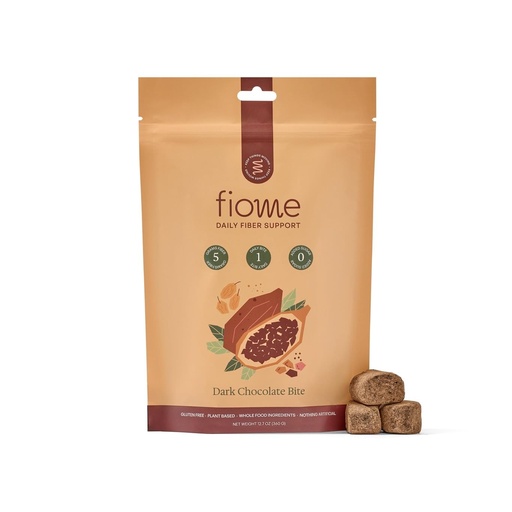 [BRSREZT6CAHROFDJ] Fiome Fiber Bites - 5g Daily Fiber Supplement - Supports Regularity, Digestion and Gut Health - All Natural Ingredients, 30 Servings, Dark Chocolate Flavor