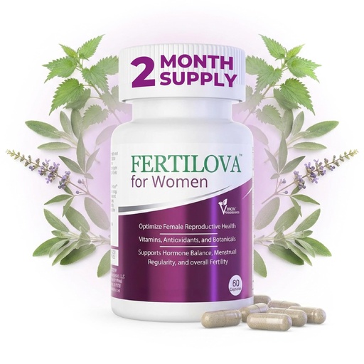[BRSRAAAFBMAQAAI7] Vision Nutra Fertility Support Supplement for Women | for Hormonal Balance & May Support Menstrual Regularity | Fertilova 60 Vegan Capsules - 2 Month Supply