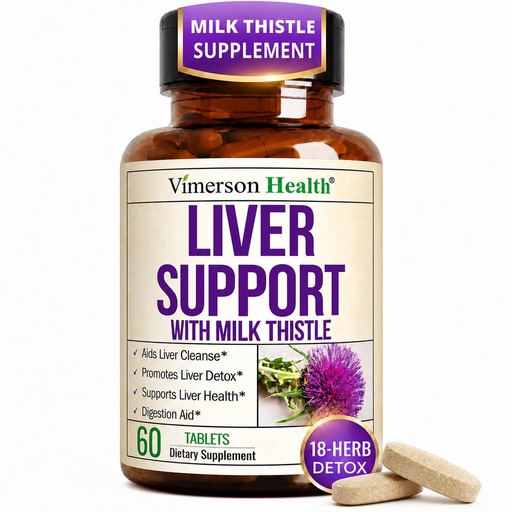 [BRSRAHADDIMQECY4] Liver Cleanse Detox & Repair – Liver Support Supplement with Milk Thistle Extract, Dandelion Root, Artichoke & Zinc – Gentle Liver Health, Digestion & Energy for Women & Men – Non-GMO – 60 Tablets