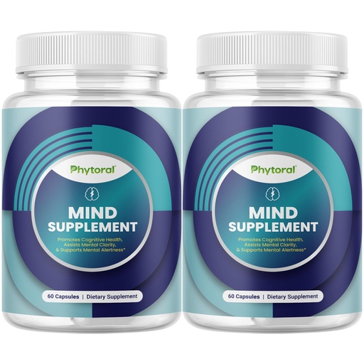 [BRSREGDRCUHBSDTX] Nootropic Brain Supplement for Memory and Focus Enhancement - Vitamins for Brain, Mental Health & Clarity - Cognitive Health Complex for Mind's Vitality & Mental Alert - 60 Count - 2 Pack