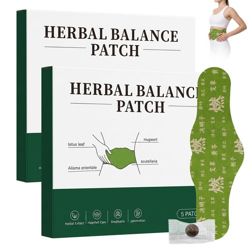 [BRSRGCYDOUBWOHT7] 2 Box Herbal Balance Patch,Herbal Patch Pad Balance,Mugwort Herbal Navel Patches,Snatch Patches with Mugwort,Leaf-Supports Waist Comfort,Daily Body Care（1 Boxes 5 Piece）