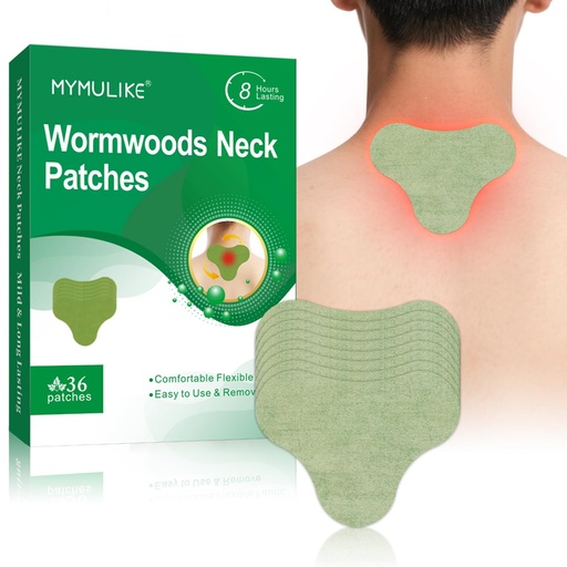 [BRSREZTRPINB4FY6] MYMULIKE Neck Patches, 36 Count Maximum Strength Warming Herbal Plaster, Wormwood Extract Sticker 8 Hours Lasting Reduction Joint Discomfort for Knee, Back, Neck, Shoulder