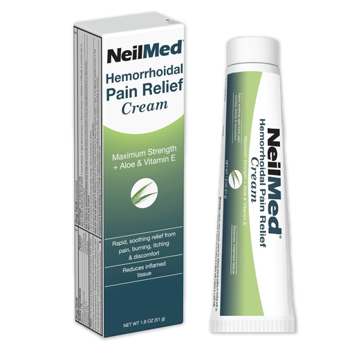 [BRSROBIKCUHBADL5] NeilMed Hemorrhoidal Pain Relief Cream with Aloe & Vitamin E, Hemorrhoid Treatment, Pain Relief, Relieves Burning, Itching and Discomfort, 1.8 oz.