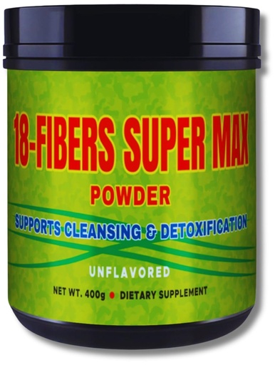 [BRSREGADDMORQ2DU] FIBRA 18 Super MAX Powder – 400g – 18-Fiber Blend with Senna, Flaxseed, Prune, Apple & More – Dietary Supplement for Digestive Cleansing & Detoxification, Unflavored – Natural Digestive Support