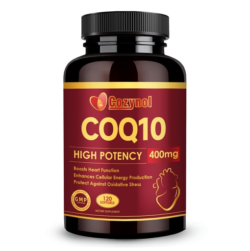 [BRSRAYA3OQHA2YAU] CoQ10-400mg-Softgels with PQQ & Omega 3, Maximum Absorption Coenzyme Q10, Powerful Antioxidant for Heart Health & Energy Production, 120 Count, Non-GMO