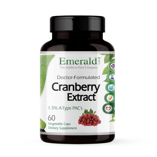 [BRSWIEAKCF7QAD3U] EMERALD LABS Cranberry Extract Capsules for Urinary Tract Health & Bladder Health - Also Offers Digestive & Immune Support - 60 Vegetable Capsules (30-Day Supply)
